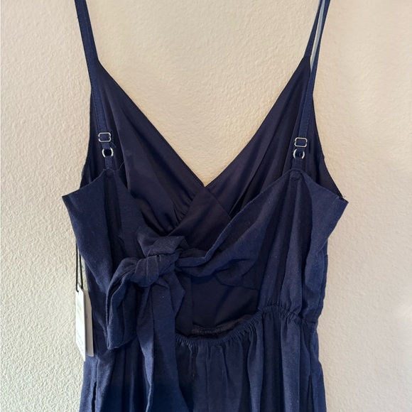 Japna linen blend jumpsuit. Navy blue. NWT. - Picture 5 of 12